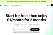 Shopify ilmainen kokeilujakso ja päälle 2kk hintaan 1 € /kk